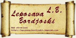 Leposava Borđoški vizit kartica